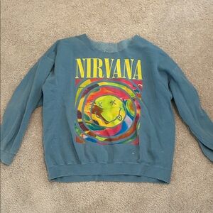 Urban Outfitters Blue Nirvana Sweatshirt